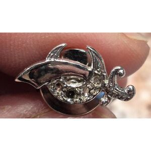 Vintge Mason Shriner Scimitar Tie Tack Pin Silver Tone Collectible Fraternal EUC
